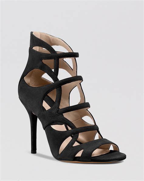 michael kors black high heel sandals|Michael Kors heeled sandals sale.